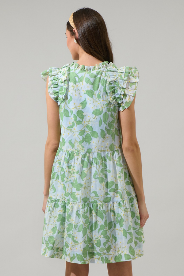 Kainy Floral Marlan Ruffle Mini Dress