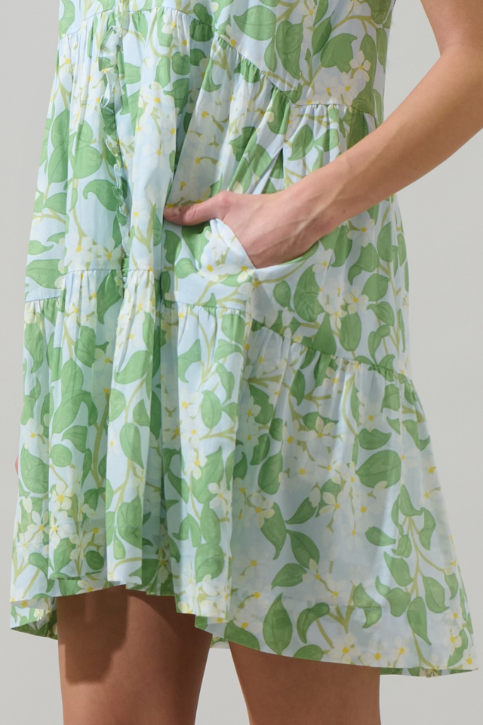 Kainy Floral Marlan Ruffle Mini Dress