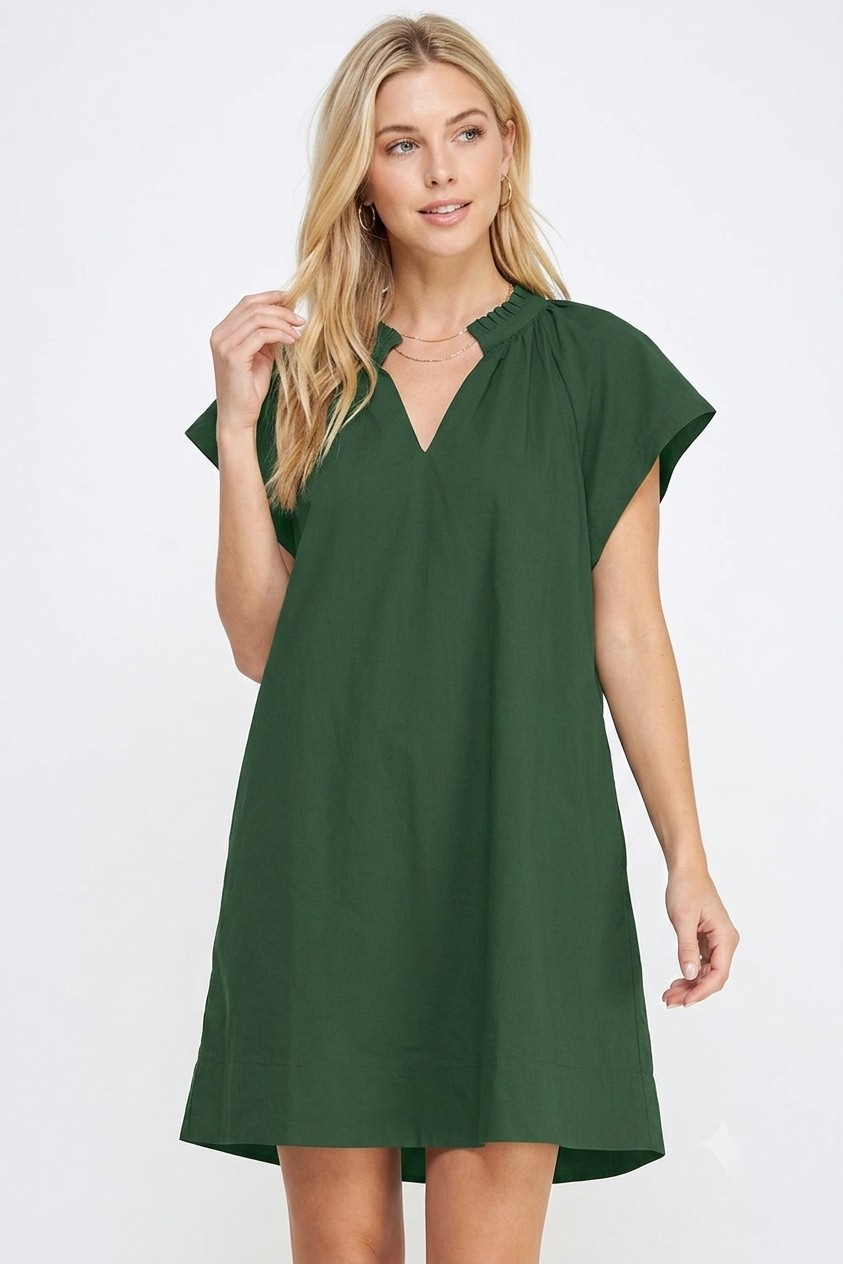 Violet mini dress in green
