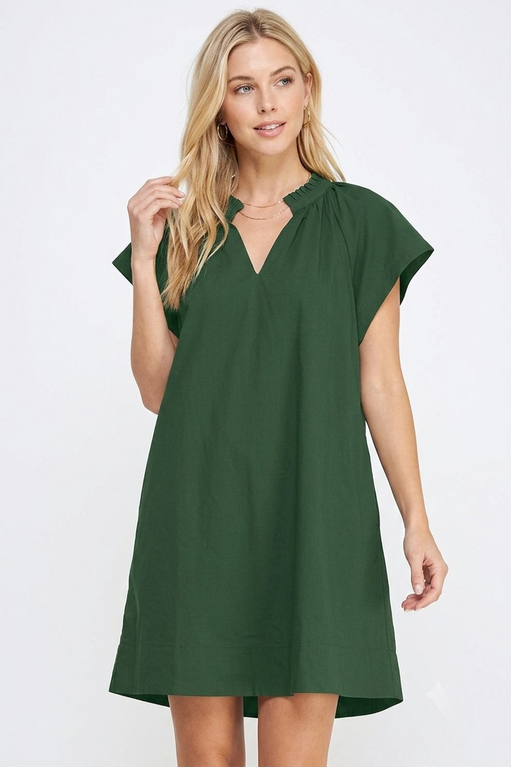 Violet mini dress in green