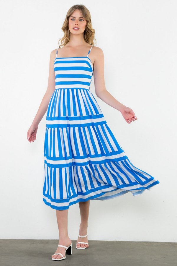 Haven Stripe Midi Dress
