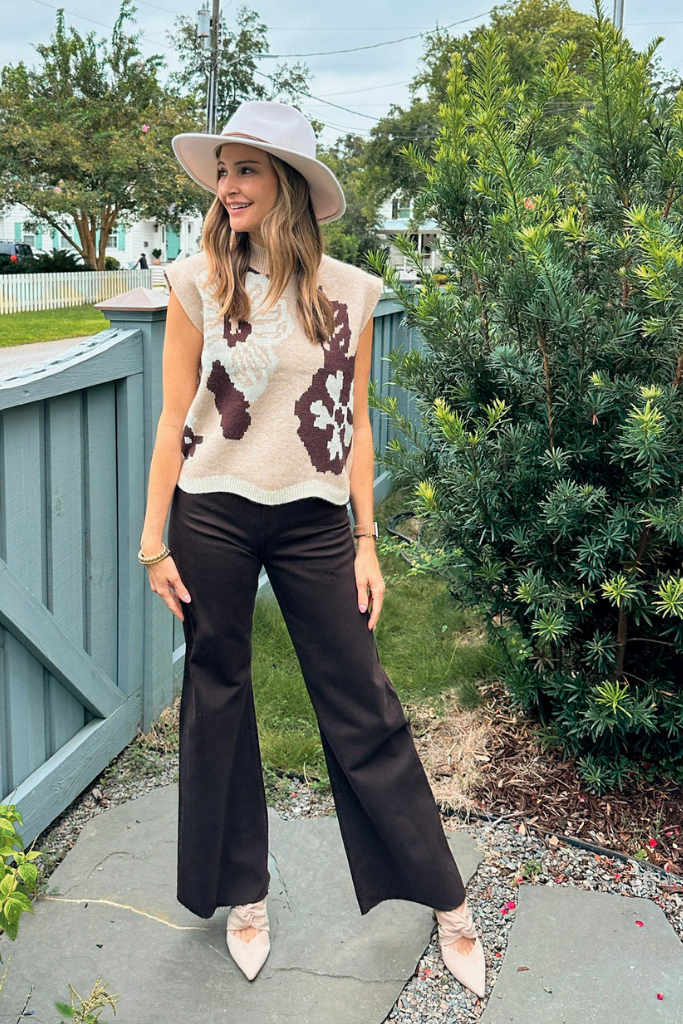 Adeline Floral Cap Sleeve Sweater