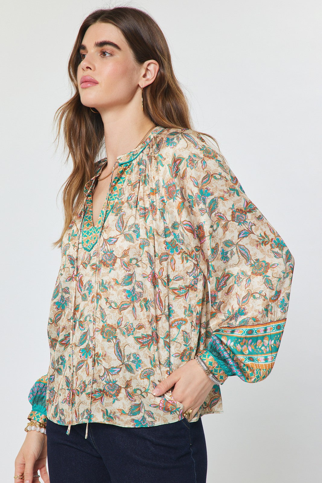 Eden blouse in teal