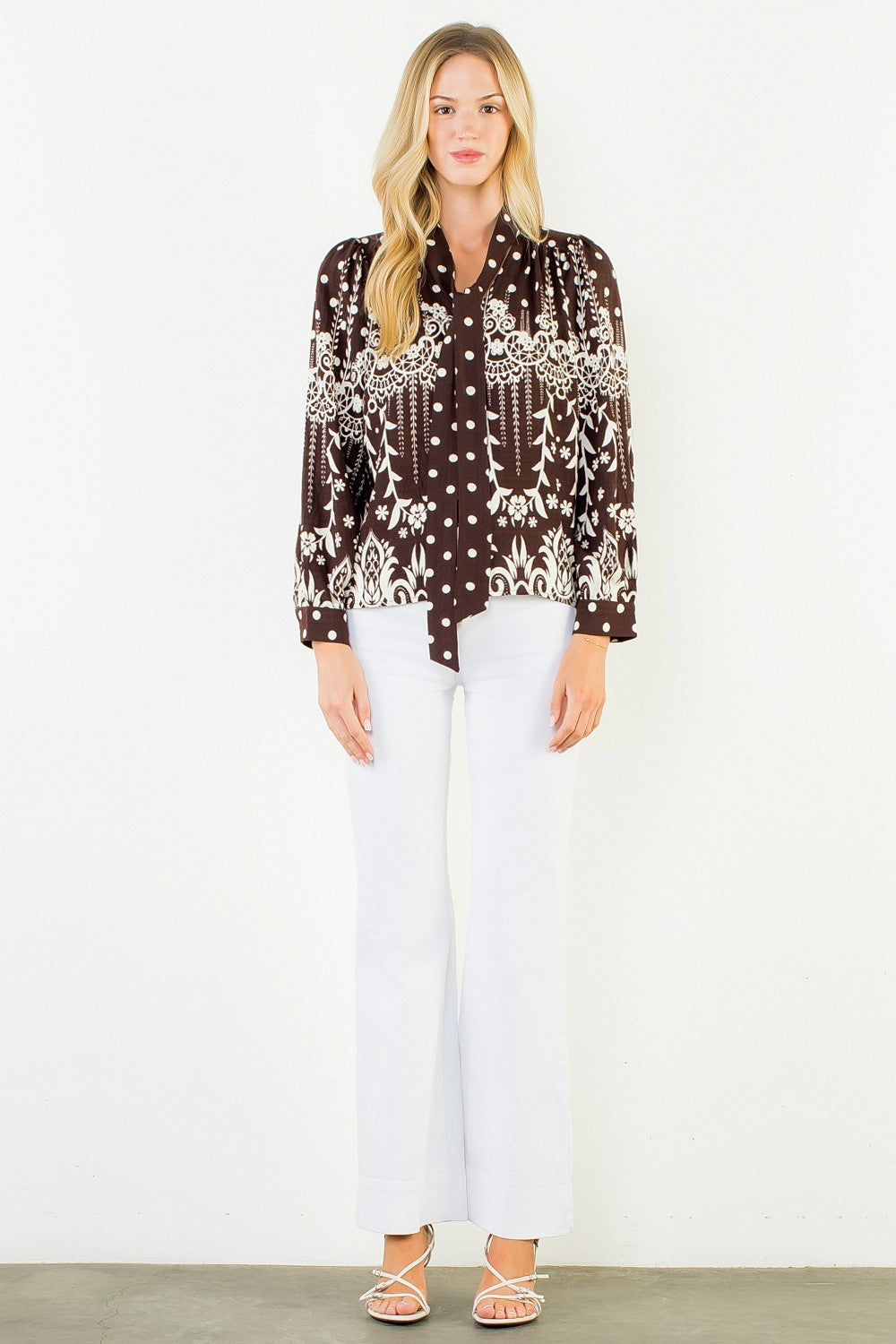 Carson blouse in brown