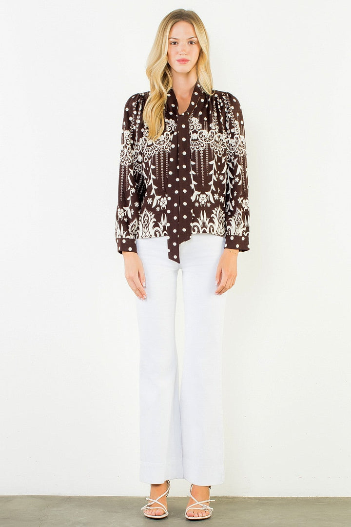 Carson blouse in brown