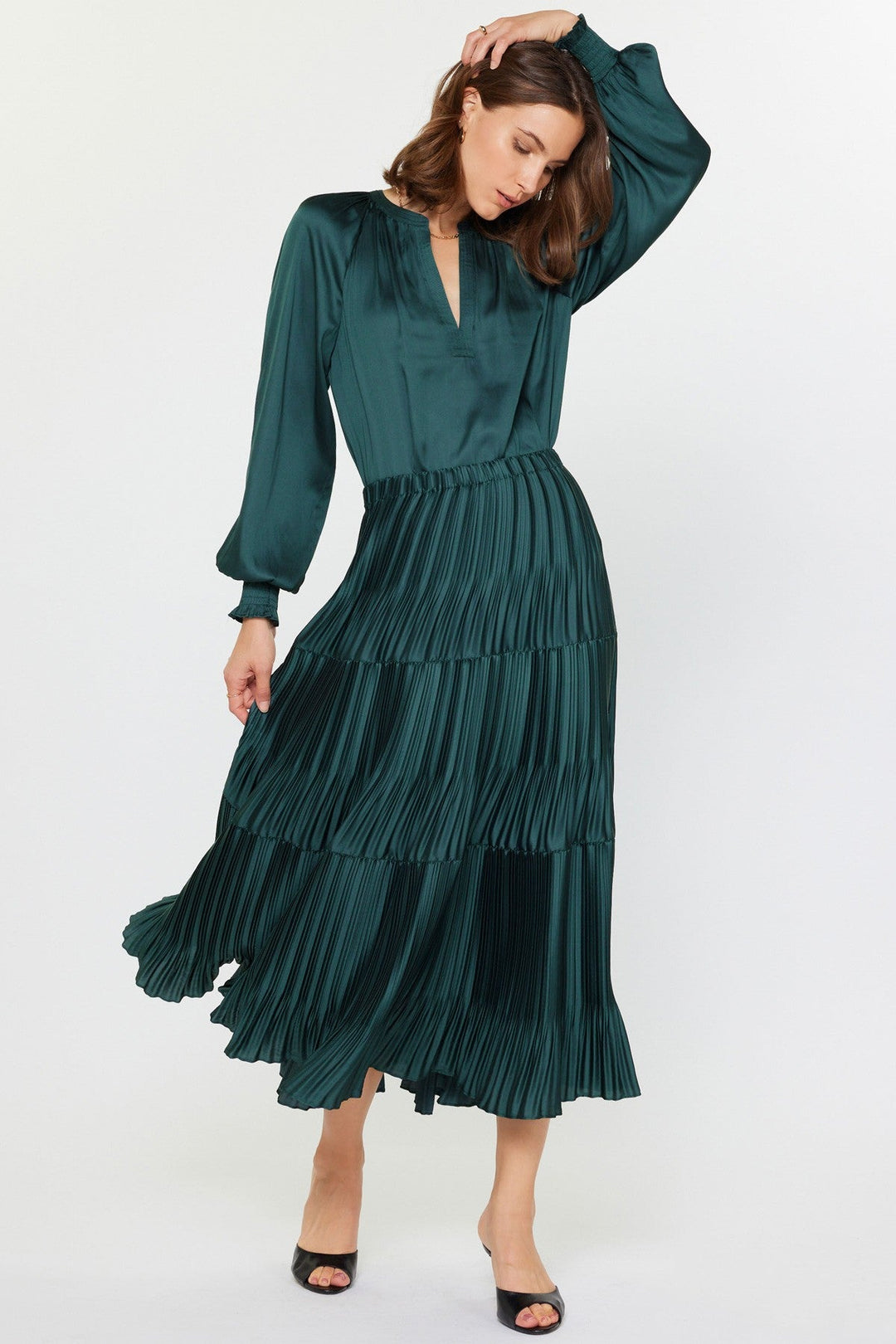 Wren skirt in hunter green