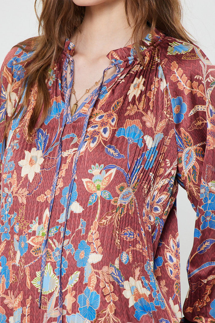 Carson printed blouse