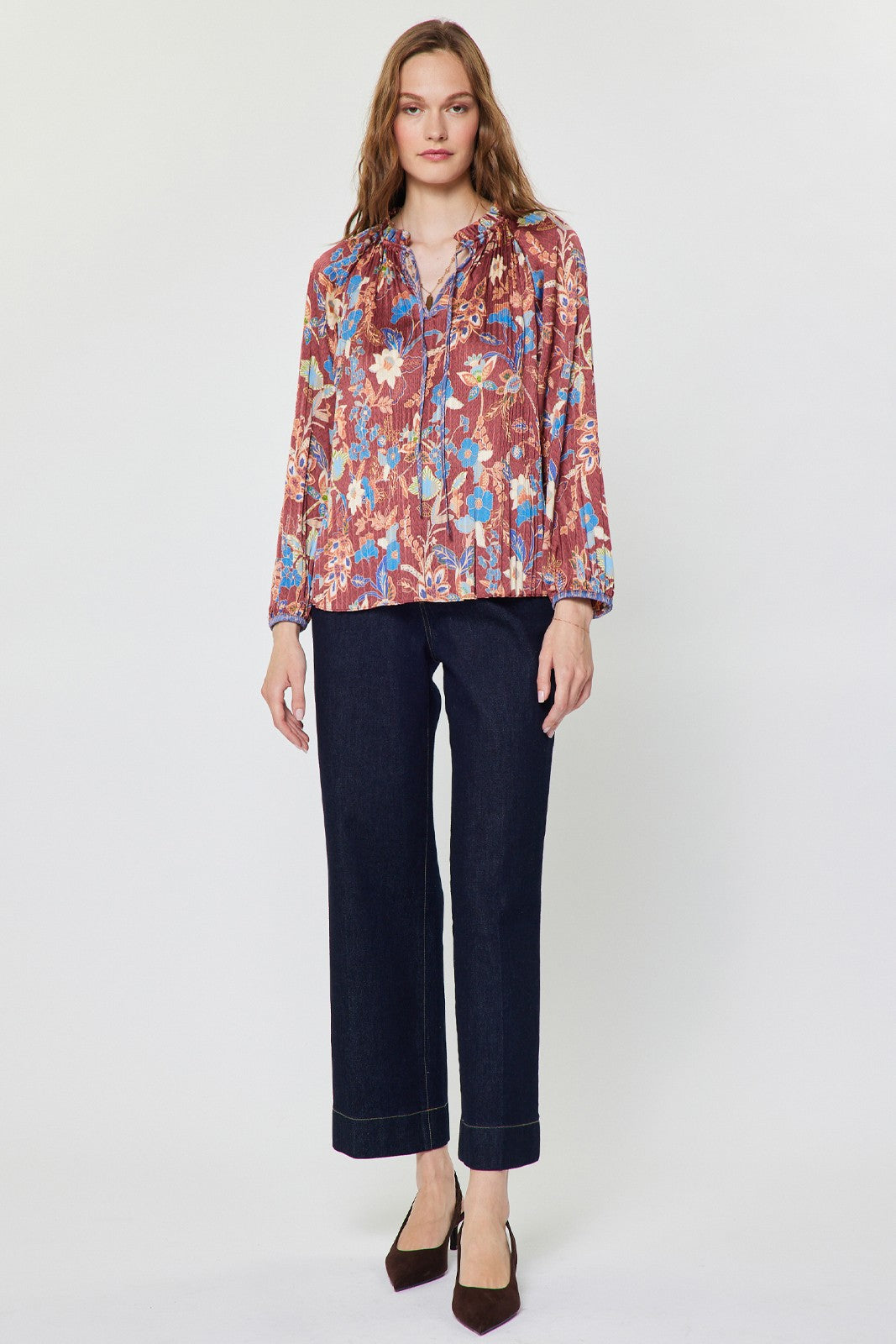 Carson printed blouse