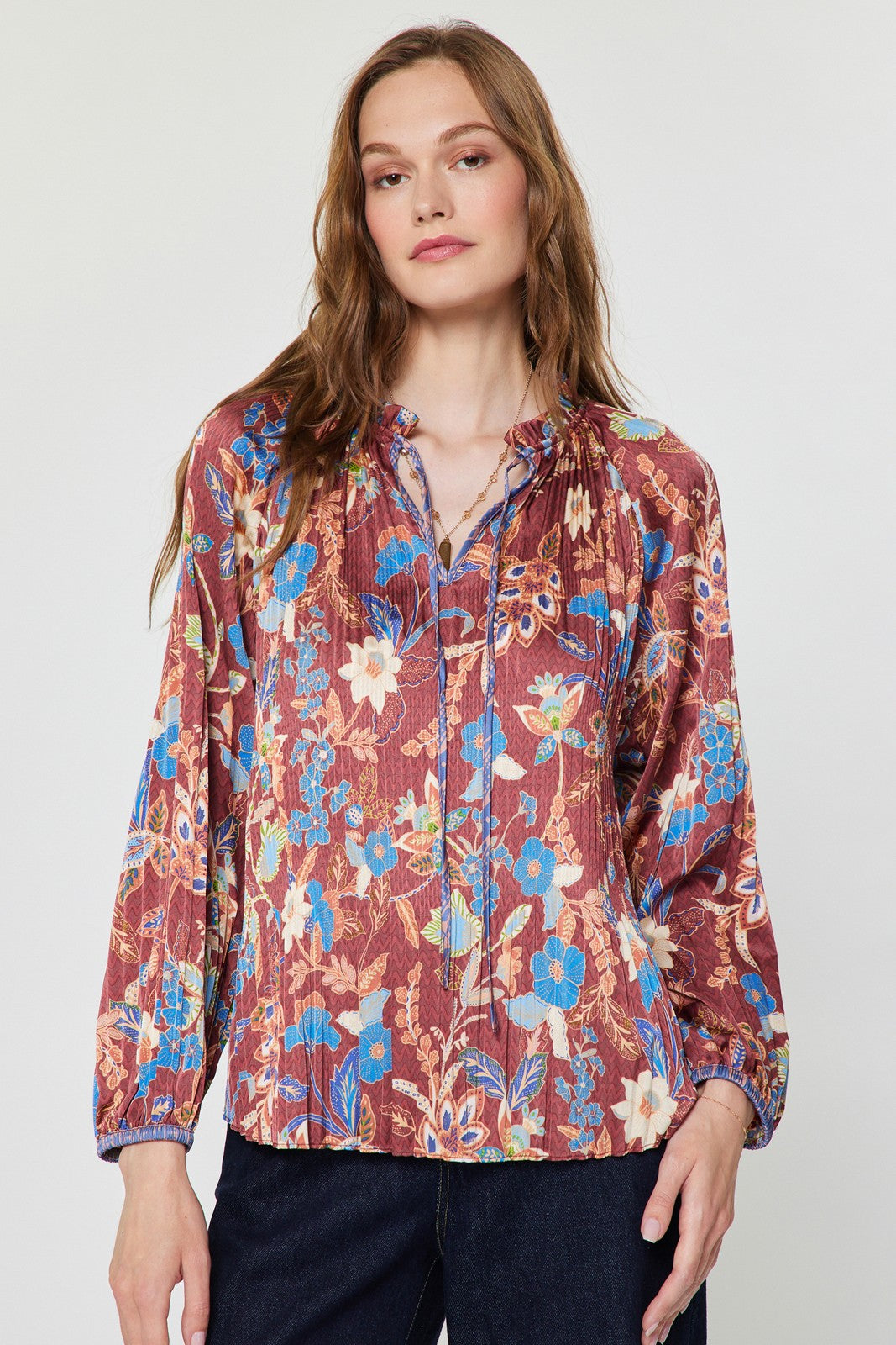 Carson printed blouse