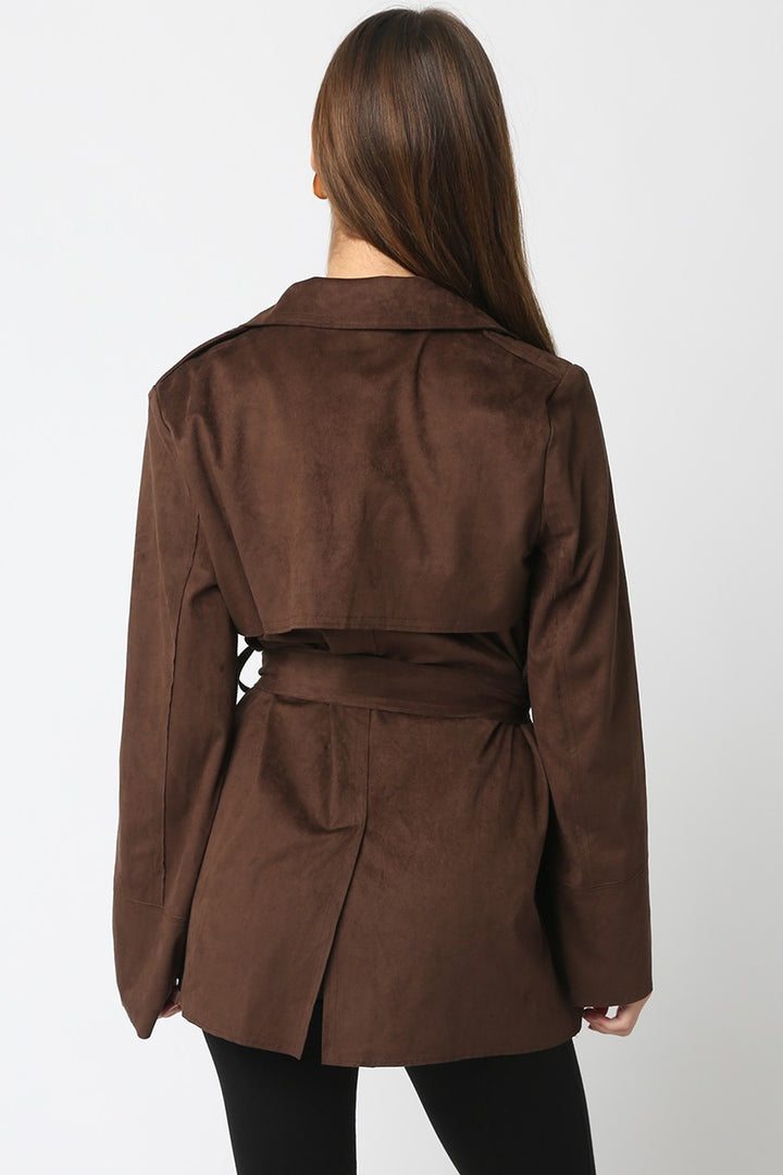 Sayler suede jacket in brown