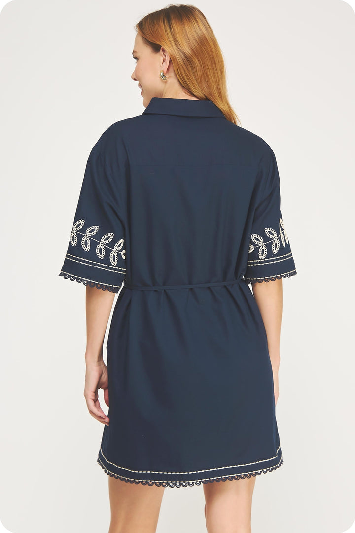 Leigh embroidered dress