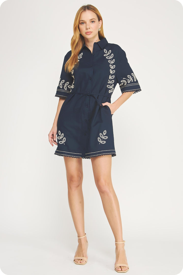 Leigh embroidered dress