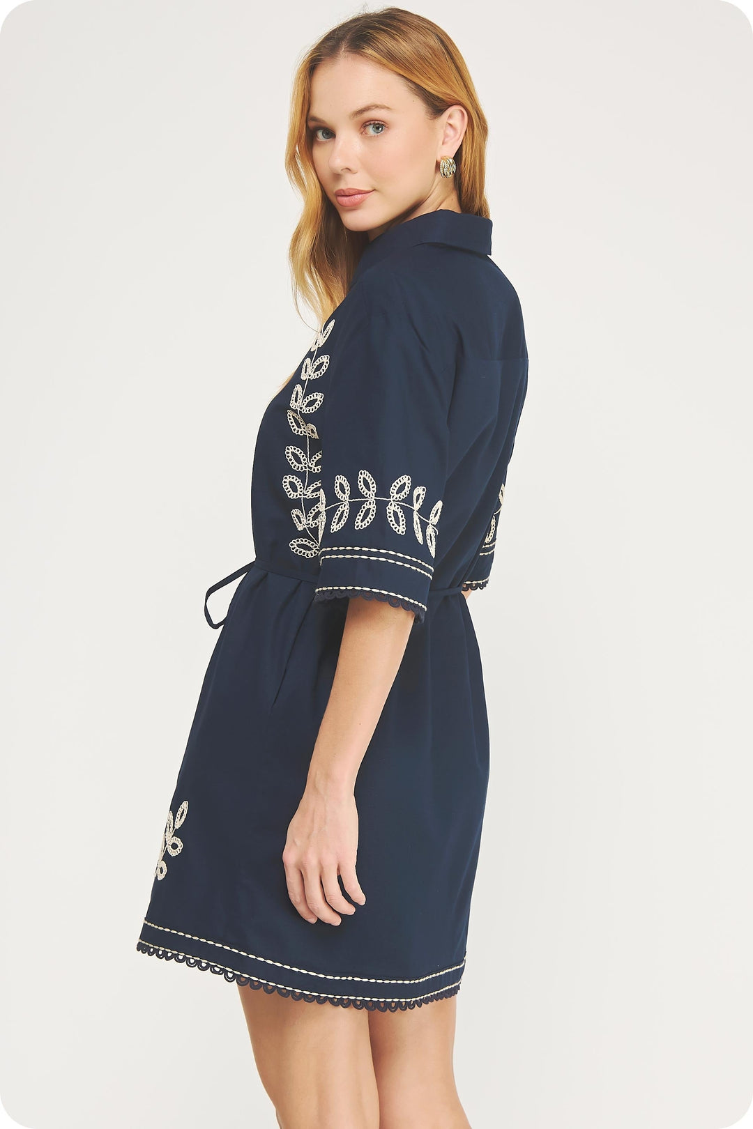 Leigh embroidered dress