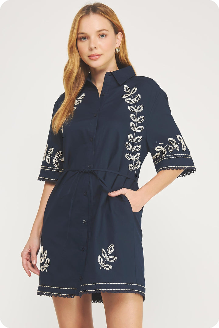 Leigh embroidered dress