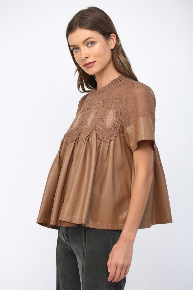 Kayla top in mocha