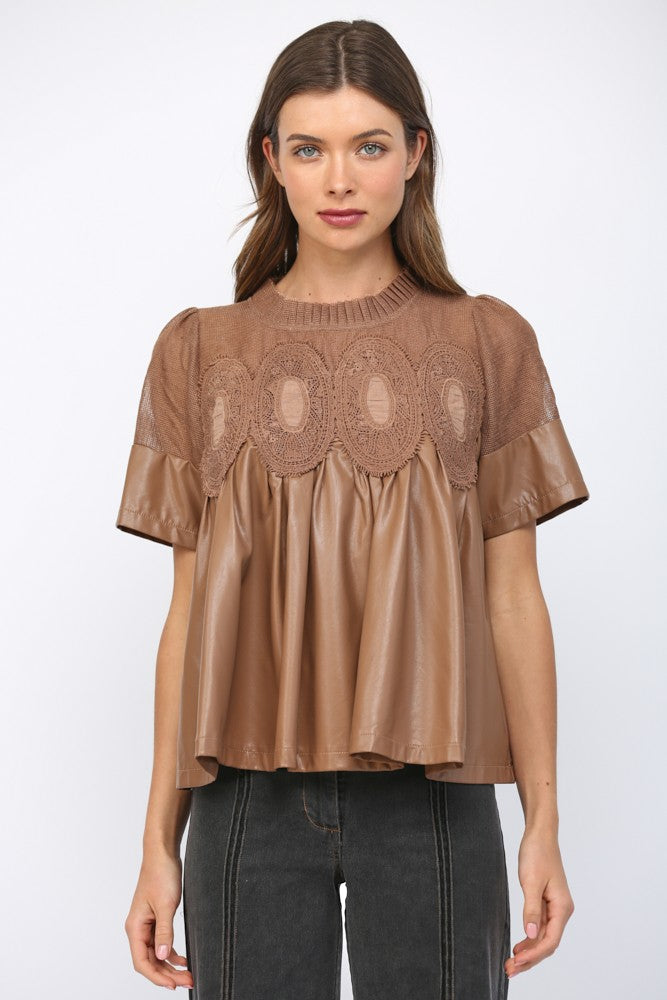 Kayla top in mocha