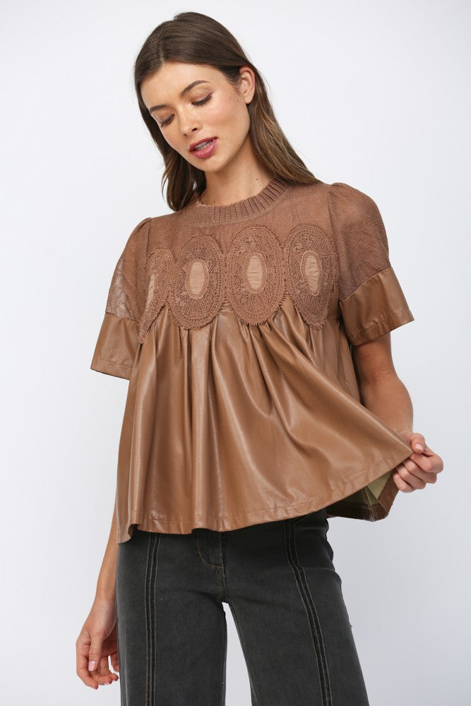 Kayla top in mocha