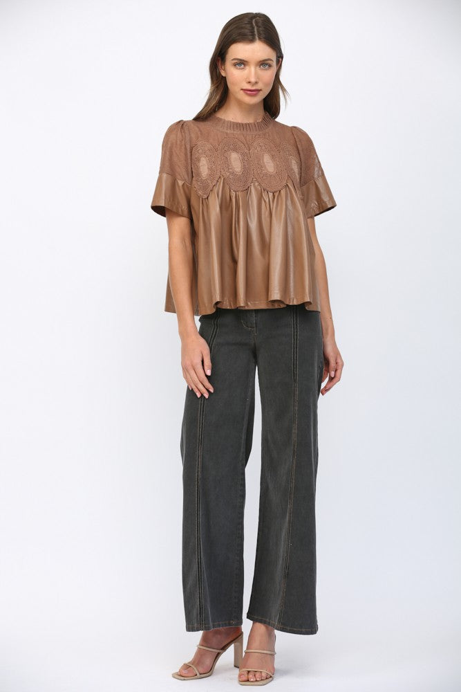 Kayla top in mocha