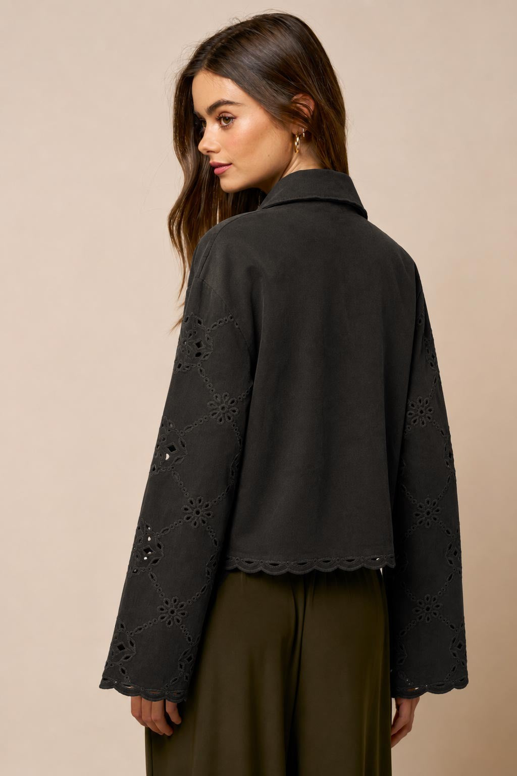 Margo cut out jacket in dark olive