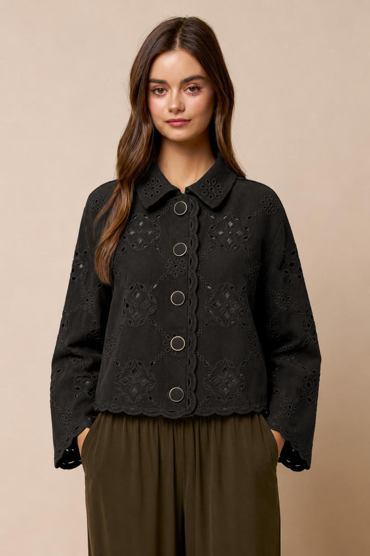 Margo cut out jacket in dark olive