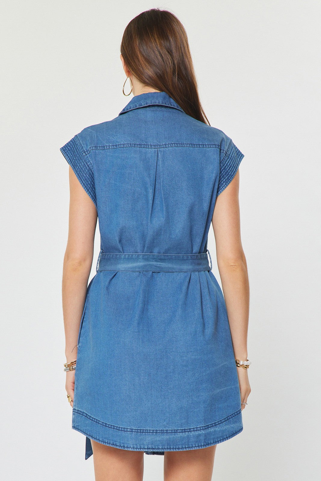 Kit embroidered denim mini dress
