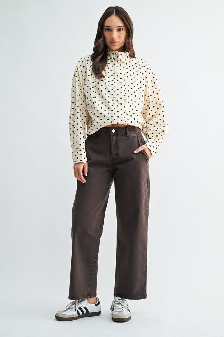Marie barrel pant in brown