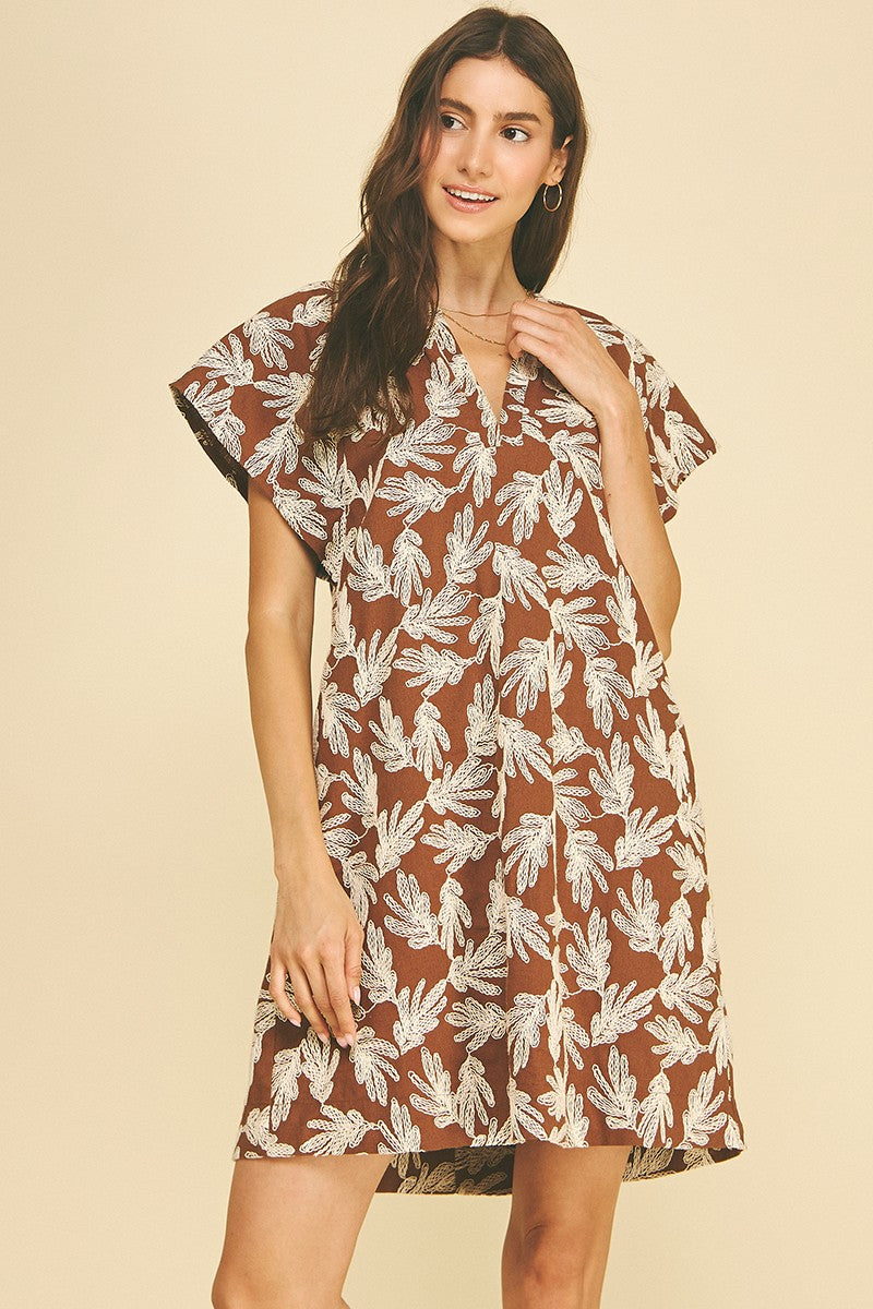 Poppy mini dress in camel