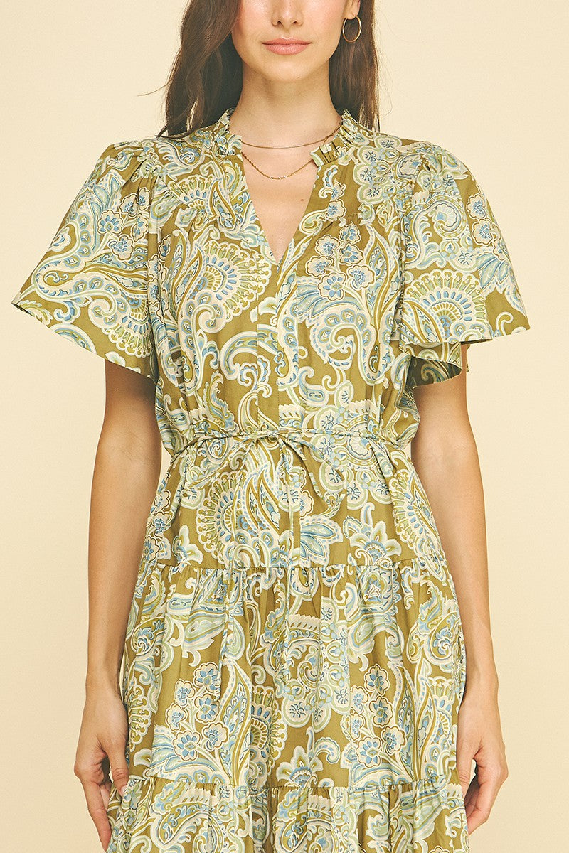 Nova midi dress in green