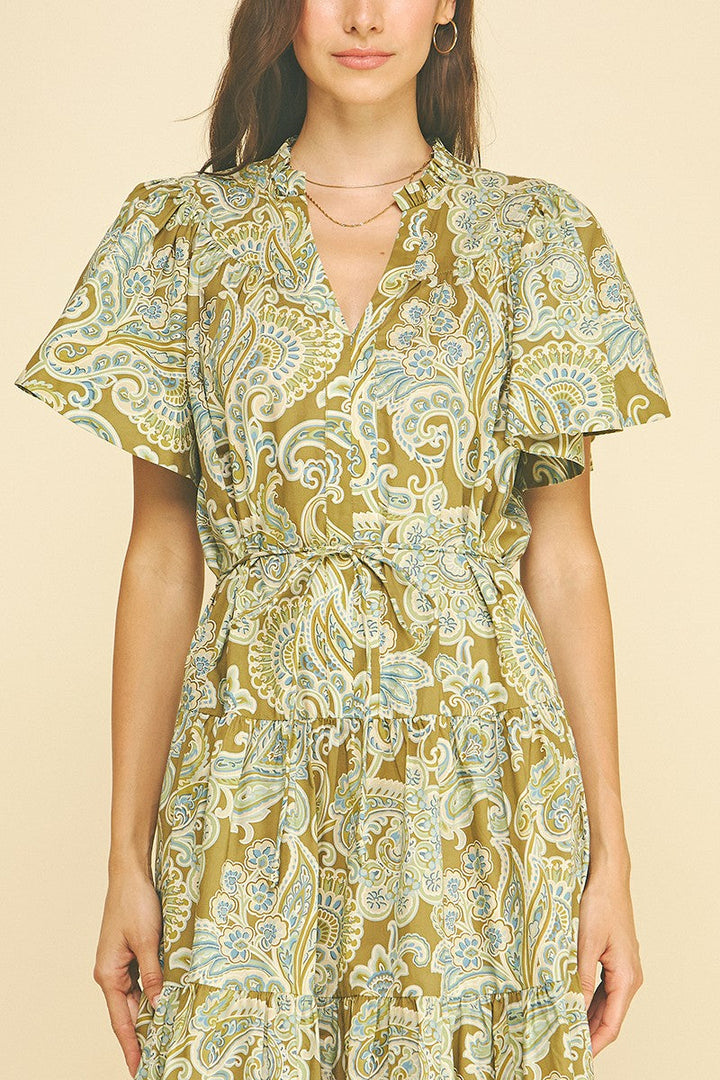 Nova midi dress in green