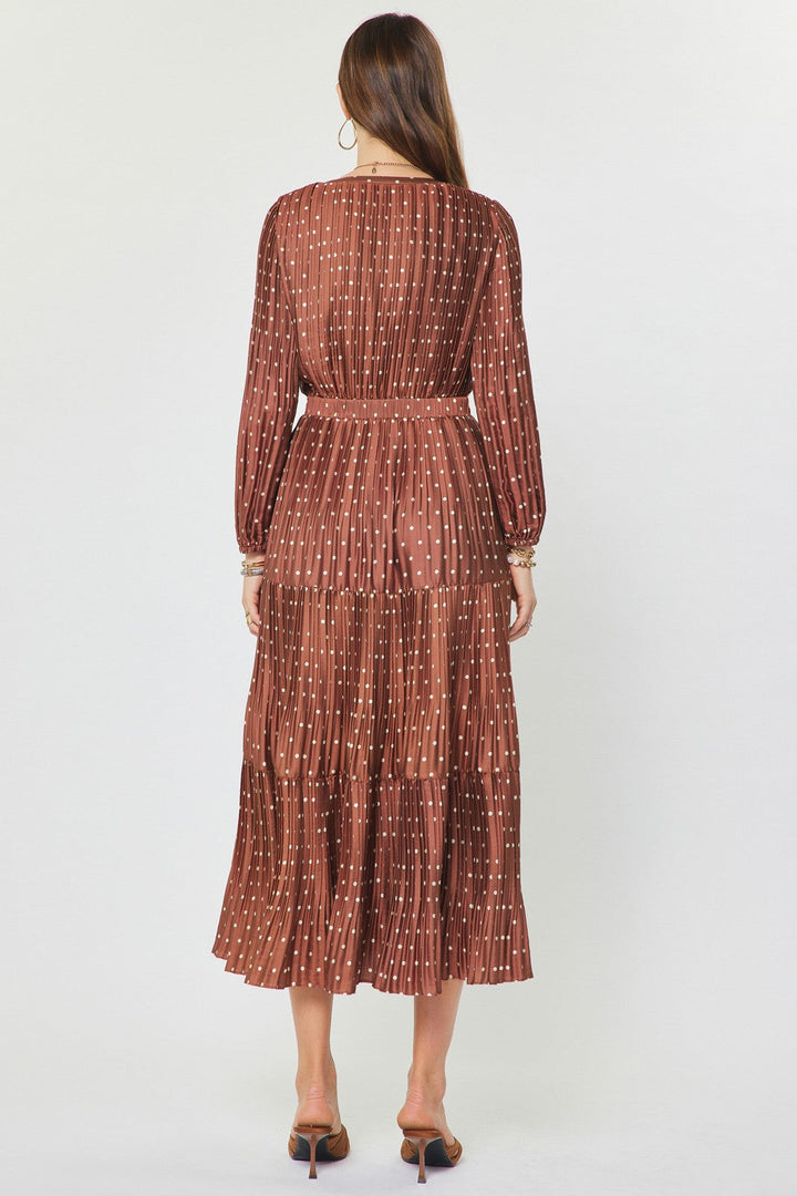 Allie midi dress in brown