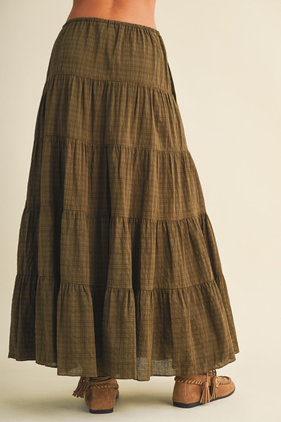 Malin maxi skirt in olive