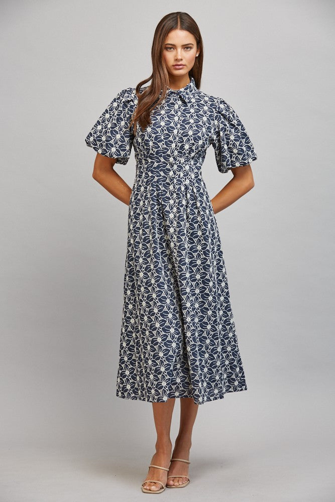 Mandy midi dress in navy