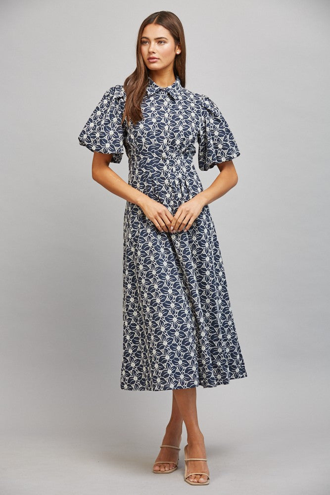 Mandy midi dress in navy