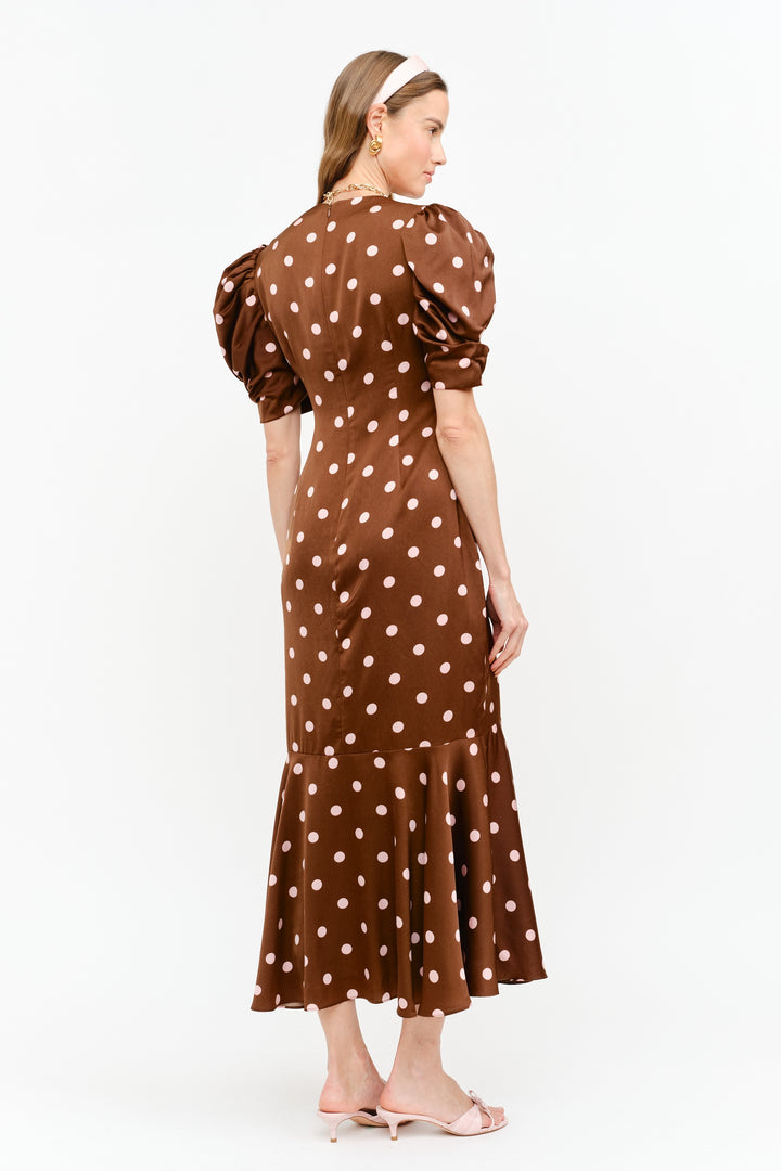 Illa polka dot midi dress