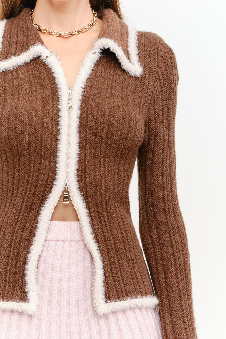Jackie cardigan in brown