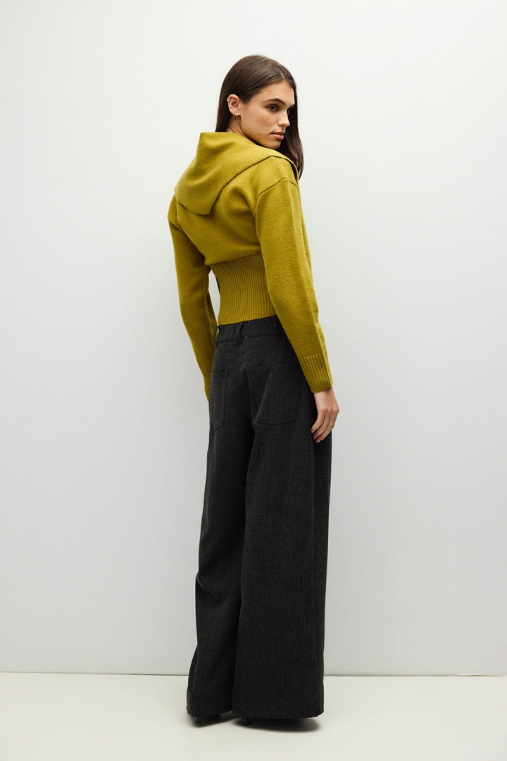 Kristen cardigan in chartreuse