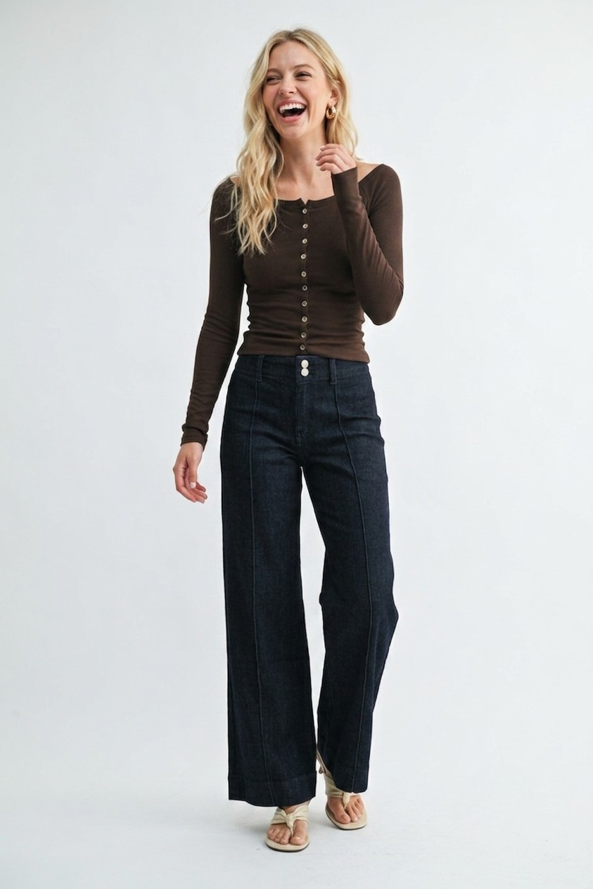 Violet wide leg jean