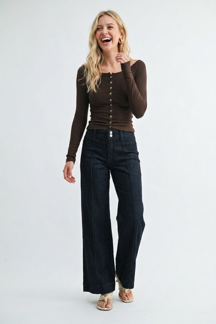 Violet wide leg jean