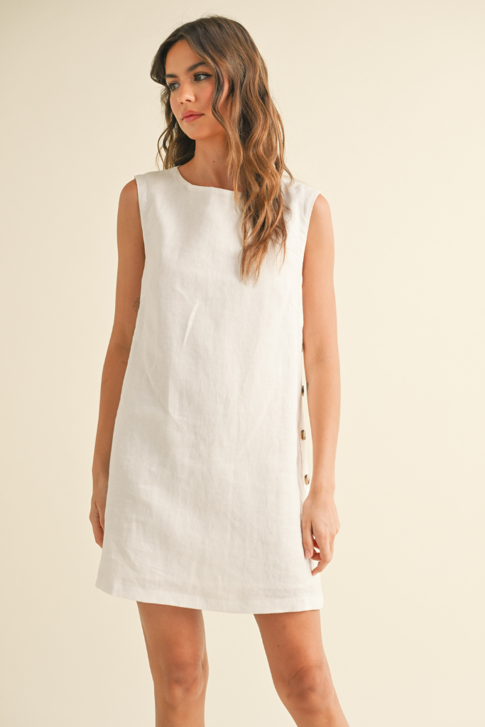 Byrdie Linen Mini Dress