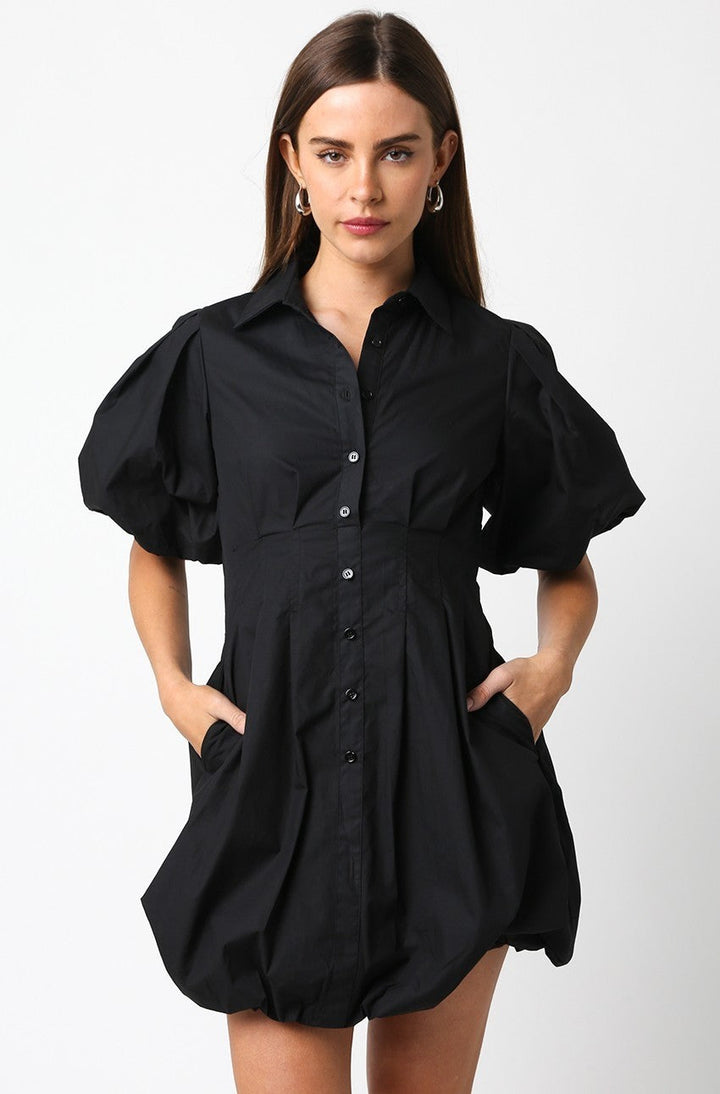 Carly mini dress in black
