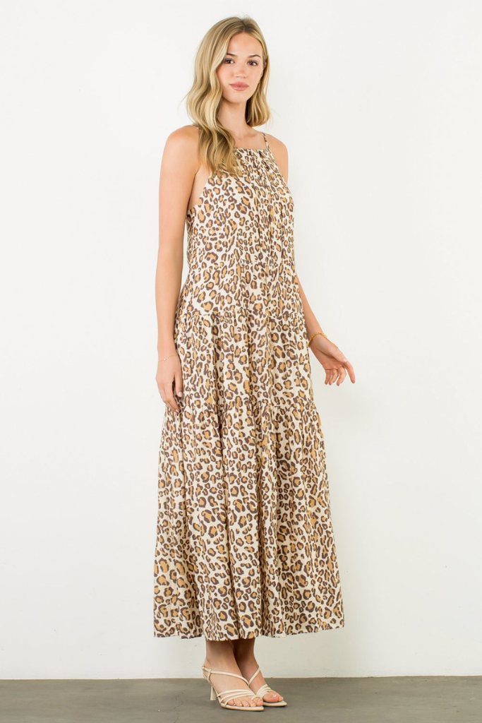 Hattie Leopard Print Maxi Dress