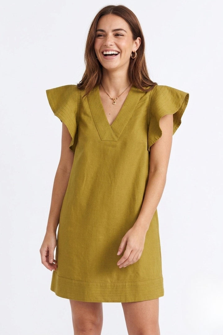 Gemma mini dress in olive