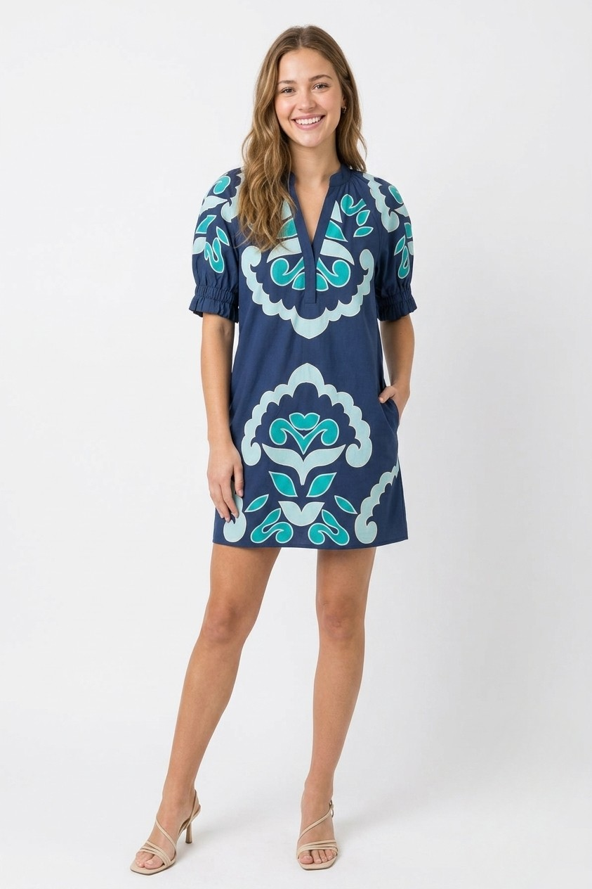 Embry mini dress in navy