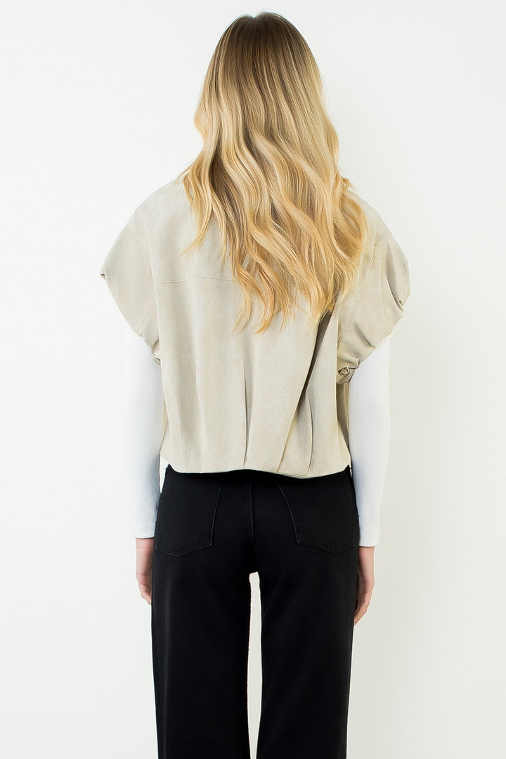 Ellen suede jacket in cream