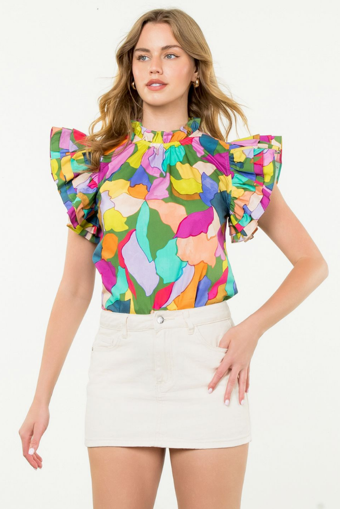 Evie Flutter Sleeve Blouse