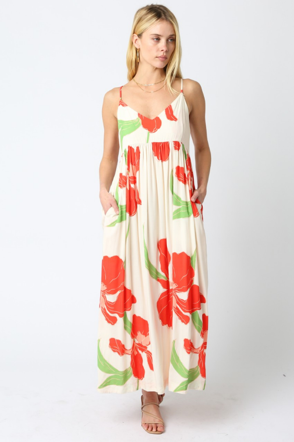 Cecilia Floral Print Maxi Dress