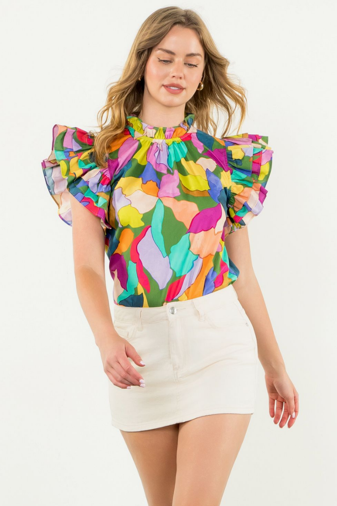 Evie Flutter Sleeve Blouse
