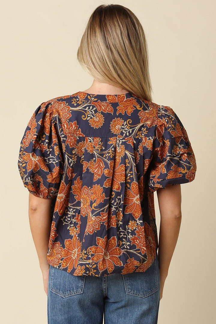 Taylor top in rust print