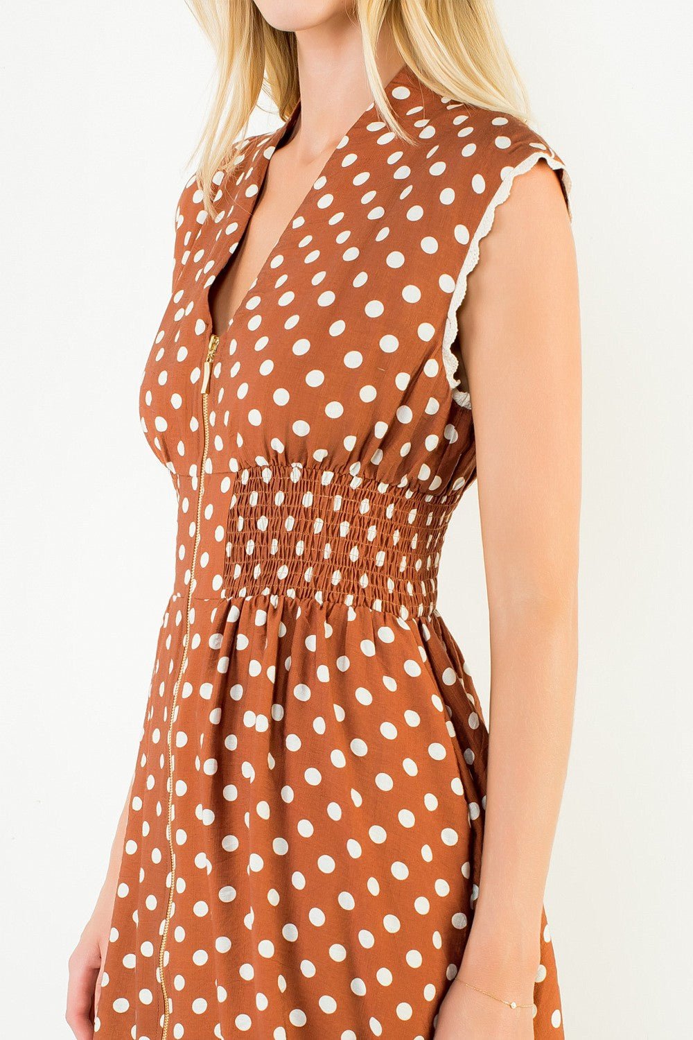 Kat polka dot mini dress