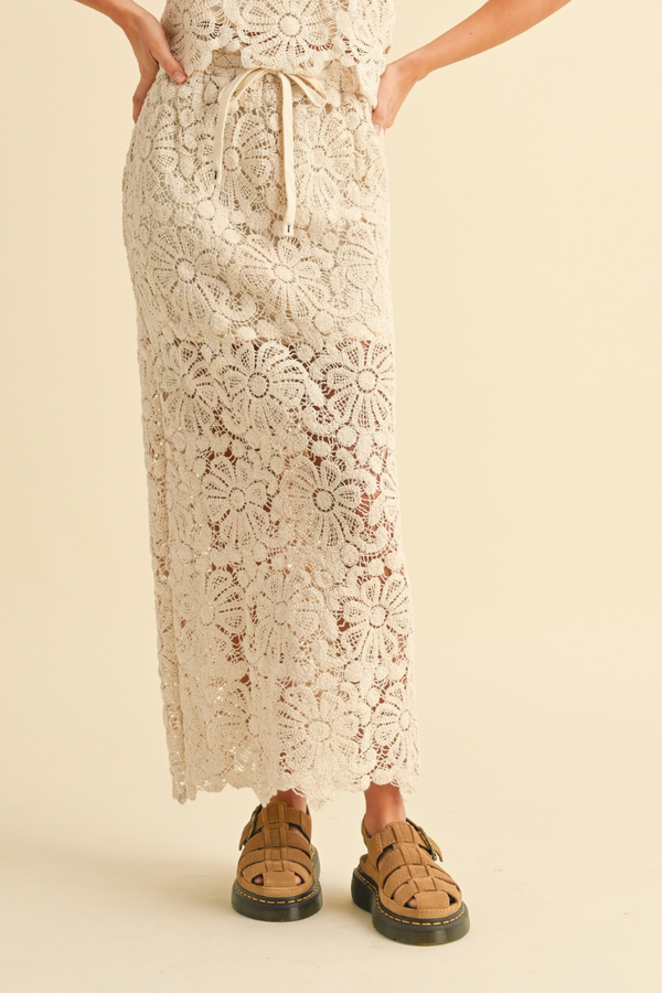 Misty Crochet Maxi Skirt